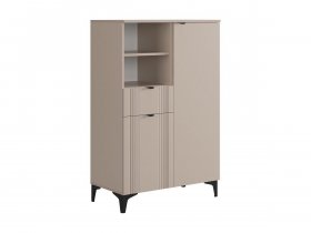 Комод 2 Рич (кашемир/фрапучино матовый/черный) в Чулыме - chulym.mebel-nsk.ru | фото