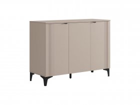 Комод 3 Рич (кашемир/фрапучино матовый/черный) в Чулыме - chulym.mebel-nsk.ru | фото