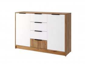 Комод КМ-002 Ивис (дуб крафт золотой/белый) в Чулыме - chulym.mebel-nsk.ru | фото