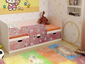 Кровать детская с ящиками 1,86 Минима Hello Kitty в Чулыме - chulym.mebel-nsk.ru | фото
