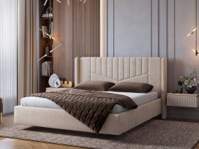 Кровать двуспальная 1,6м Диор (кашемир суфле (велюр)) в Чулыме - chulym.mebel-nsk.ru | фото