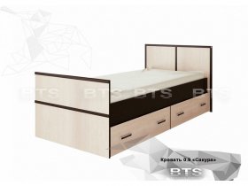 Кровать односпальная с ящиками 0,9м Сакура (BTS) в Чулыме - chulym.mebel-nsk.ru | фото