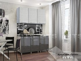 Кухонный гарнитур Титан 1,5 м в Чулыме - chulym.mebel-nsk.ru | фото