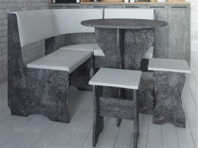 Кухонный уголок Лотос  (цемент темный к/з White) в Чулыме - chulym.mebel-nsk.ru | фото