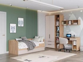 Модульная детская Сицилия (дуб альпийский/тефия) в Чулыме - chulym.mebel-nsk.ru | фото