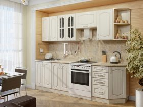 Модульная кухня Классика-1 (дуб молочный) в Чулыме - chulym.mebel-nsk.ru | фото