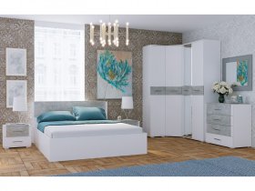 Модульная спальня Бьянка (белый/бетон) в Чулыме - chulym.mebel-nsk.ru | фото