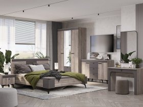 Модульная спальня Кассандра (дуб смоки/MF14) в Чулыме - chulym.mebel-nsk.ru | фото