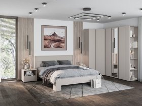 Модульная спальня Люмо (кашемир) в Чулыме - chulym.mebel-nsk.ru | фото