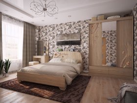 Модульная спальня Виктория-1 (дуб сонома) в Чулыме - chulym.mebel-nsk.ru | фото