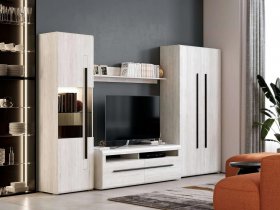 Модульная стенка Ницца (дуб витенберг) в Чулыме - chulym.mebel-nsk.ru | фото