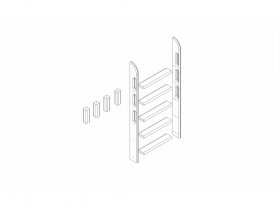 Пакет №10 Прямая лестница и опоры для двухъярусной кровати Соня в Чулыме - chulym.mebel-nsk.ru | фото