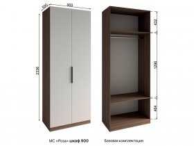Шкаф 900 Роза (орех франклин карамельный/бежевый скин) в Чулыме - chulym.mebel-nsk.ru | фото