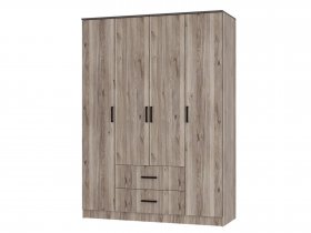 Шкаф четырехстворчатый Титан (дуб смоки) в Чулыме - chulym.mebel-nsk.ru | фото