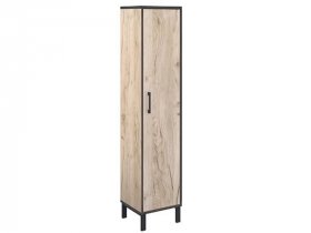 Шкаф-пенал Шк031.0 Гермес лофт (дуб крафт серый) в Чулыме - chulym.mebel-nsk.ru | фото