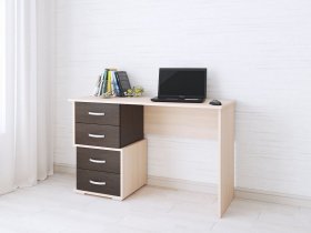 Стол письменный Сити-2 (венге/дуб молочный) в Чулыме - chulym.mebel-nsk.ru | фото