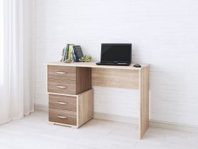 Стол письменный Сити-2 (ясень шимо темный/дуб сонома) в Чулыме - chulym.mebel-nsk.ru | фото